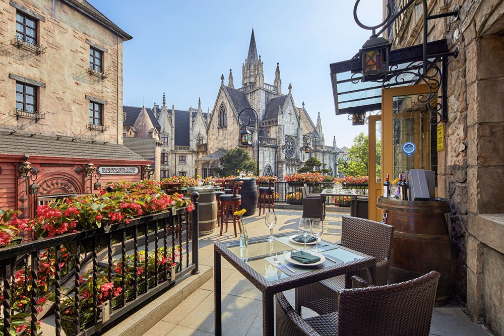 French Village and old wine cellars at Ba Na Hills