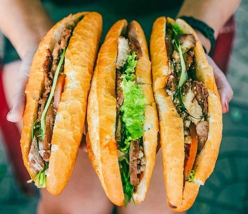 Hoi An-style banh mi sandwich